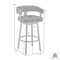 Armen Living Lorin 26" Counter Height Swivel Bar Stool in Java Finish and Chocolate Faux Leather LCLRBAJVCHO26 - alternate 3